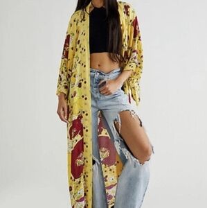 Free People ☮️ Hidden Hills Maxi Kimono